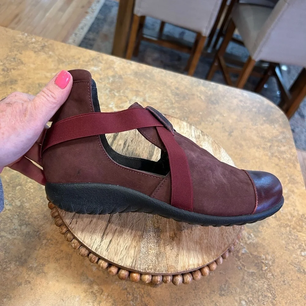 Naot Rakua Bordeaux Leather/Violet Nubuck